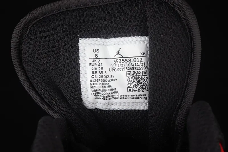 All categories Air Jordan Jordan series basketball shoes Air Jordan 1 Low G version pure original Air Jordan 1 Low AJ1 Joe 1 black red toe low-top cultural basketball shoes 553558-612